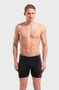 Мужские черные гидрошорты GRAPHIC SWIM MID JAMMER Черный 75 Arena 011185-505