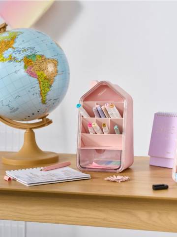 Настільний органайзер - пастельний рожевий