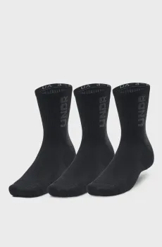 Черные носки (3 пары) UA 3-Maker Mid-Crew Черный 36.5-42 Under Armour 1373084-001