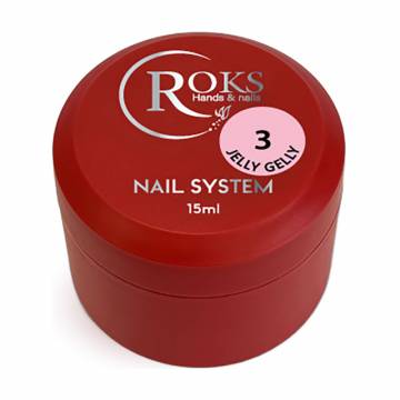 Гель для наращивания ногтей Roks Nail System Jelly Gelly 3, 15 мл Гель для наращивания ногтей Roks Nail System Jelly Gelly 3, 15 мл