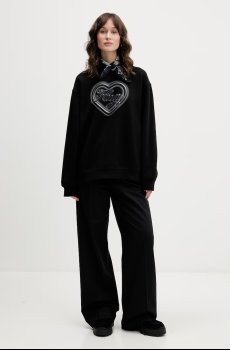 HUGO Blue кофта оверсайз для женщин из хлопка Classic Crew_B_3