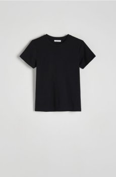 Reserved - Бавовняна футболка - чорний - 166AF-99X