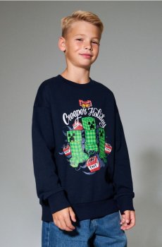 Світшот crewneck Minecraft - темно-синій