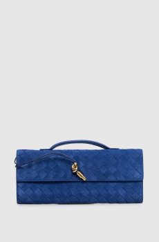 Синий замшевый клатч Andiamo