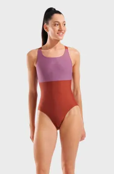 Женский терракотовый купальник SOLID SWIMSUIT RACER BACK Коричневый 38 Arena 011414-409