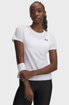Женская белая футболка Tech Mesh SS-WHT Белый M Under Armour 6009990-100