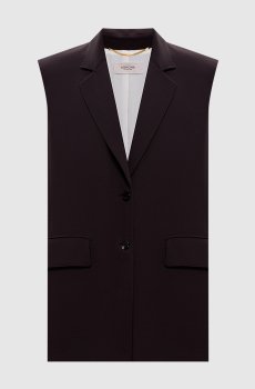 Темно-коричневый жилет с шелком