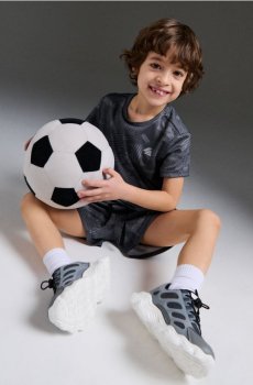 Кросівки з регульованим застібкою - середньо-сірий