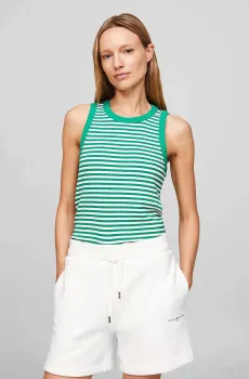 Женская майка в полоску SLIM 5X2 RIB STP TANK TOP NS Разноцветный XS Tommy Hilfiger WW0WW41994