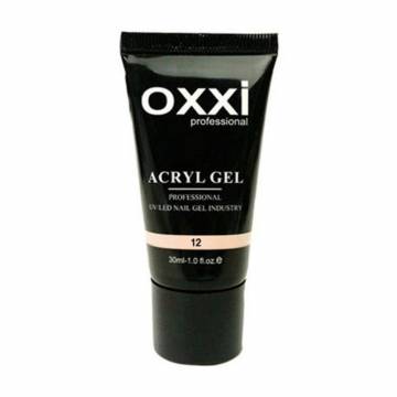 Акрил-гель для ногтей Oxxi Professional Acryl Gel 12 Кремовый микроблеск, 30 мл Акрил-гель для ногтей Oxxi Professional Acryl Gel 12 Кремовый микроблеск, 30 мл