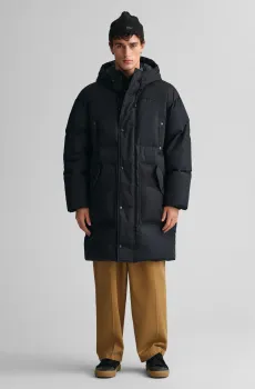 Мужской черный пуховик ELONGATED MIXED Черный L Gant 7006374