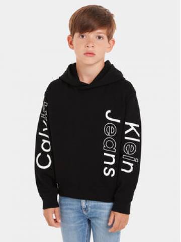 Calvin Klein Jeans Світшот Maxi Inst Logo IB0IB02040 Чорний Relaxed Fit Calvin Klein Jeans Світшот Maxi Inst Logo IB0IB02040 Чорний Relaxed Fit