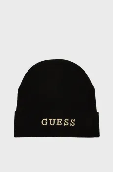 Женская черная шапка BEANIE Черный L Guess AW5189POL01