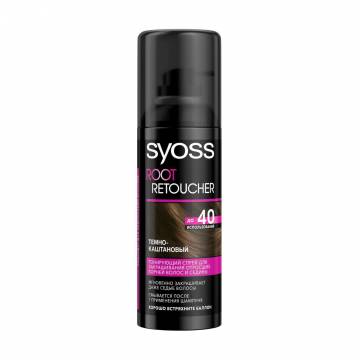 Тонирующий спрей Syoss Root Retoucher для закрашивания отросших корней волос и седины, Темно-каштановый, 120 мл Тонирующий спрей Syoss Root Retoucher для закрашивания отросших корней волос и седины, Темно-каштановый, 120 мл