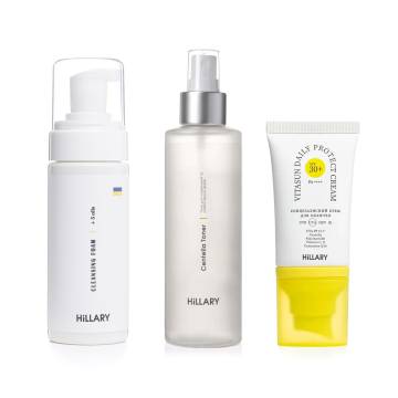 Сонцезахисний крем для обличчя SPF 30 + Набір Очищення та Тонізування Сонцезахисний крем для обличчя SPF 30 + Набір Очищення та Тонізування
