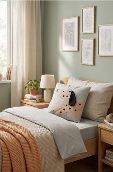 Декоративна подушка - синьо-зелений