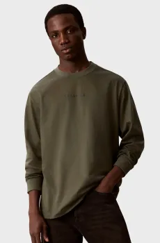 Мужской зеленый лонгслив STANDARD Зеленый M Calvin Klein LV04LD232G