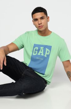 GAP Brand Logo Printed Round Neck T-shirt