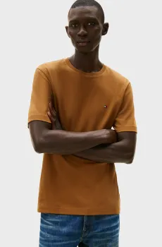 Мужская рыжая футболка LIGHT INTERLOCK TEE Рыжий S Tommy Hilfiger MW0MW37508