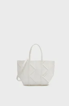 Женская белая сумка WOVEN MINI TOTE CROSSBODY Белый ONESIZE Calvin Klein LV04F3580G