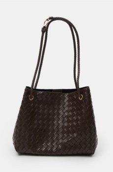 Сумка-мішок з екошкіри - коричневий