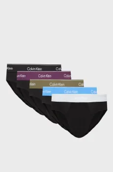 Мужские черные брифы (5 шт) Синий L Calvin Klein LV00NB4287