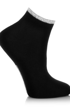 Носки женские AmiGA 11В20-5/2 спортивные, черные, размер 23-25