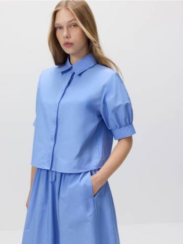 Reserved - Сорочка з затяжними рукавами - синій - 725HF-55X