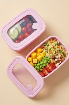 Контейнери для їжі з кришкою 2 pack - рожевий