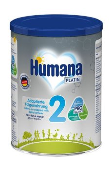 Детская сухая молочная смесь Humana Platin 2 с пребиотиками галактоолигосахаридами, LC PUFA и нуклеотидами, от 6 месяцев, 300 г