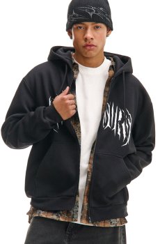 Cropp - Чорне худі з принтом - чорний