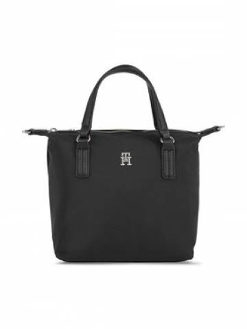 Tommy Hilfiger Сумка Poppy Th Small Tote AW0AW15640 Чорний Tommy Hilfiger Сумка Poppy Th Small Tote AW0AW15640 Чорний