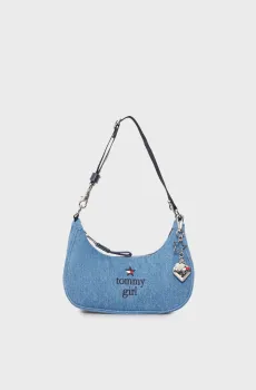 Женская голубая джинсовая сумка  TOMMY GIRL ICONIC Голубой ONESIZE Tommy Jeans AW0AW17617