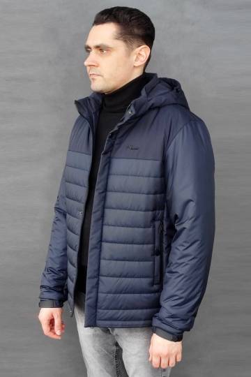 Мужская синяя куртка с капюшоном DV-98 (blue) Мужская синяя куртка с капюшоном DV-98 (blue)