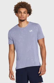 Мужская сиреневая футболка UA LAUNCH SPLATTER SS Сиреневый S Under Armour 1382586-539