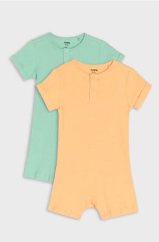 Ребристий ромпер 2 pack - персиковий