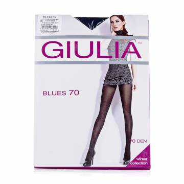 Колготки женские Giulia Blues 3D без шортиков, 70 DEN, Deep Navy, размер 2 Колготки женские Giulia Blues 3D без шортиков, 70 DEN, Deep Navy, размер 2