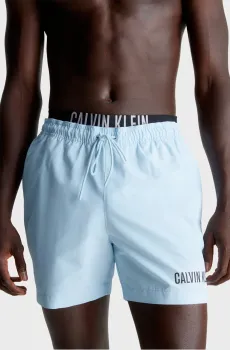 Мужские голубые плавательные шорты MEDIUM DOUBLE WB Голубой S Calvin Klein KM0KM00992