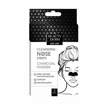 Очищающие полоски для носа BEAUTYDERM Skin Care с бамбуковым углем, 3 шт Очищающие полоски для носа BEAUTYDERM Skin Care с бамбуковым углем, 3 шт