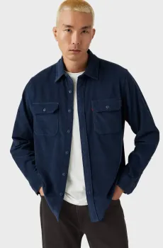 Мужская темно-синяя вельветовая рубашка Синий XL Levi’s® 19573;0276