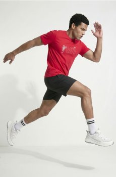 Бавовняна футболка slim fit з коротким рукавом SNSY PERFORMANCE - червоний