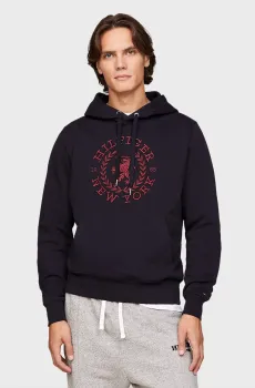 Мужское темно-синее худи BIG ICON CREST Синий M Tommy Hilfiger MW0MW33650