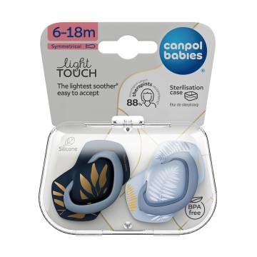 Пустышка Canpol Babies Gold силиконовая, симметричная, голубая, с 6 месяцев до 1.5 года, 2 шт (22/665_blu) Пустышка Canpol Babies Gold силиконовая, симметричная, голубая, с 6 месяцев до 1.5 года, 2 шт (22/665_blu)