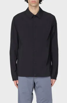 Мужская черная рубашка LS SNP FRT COACH NYL STR Черный XL Michael Kors CS4406ZB75