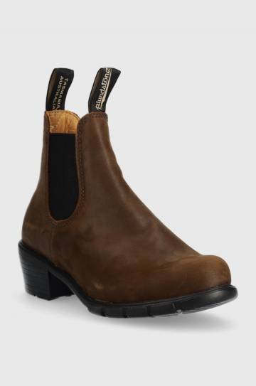Кожаные полусапоги Blundstone 1673 женские цвет коричневый каблук кирпичик Кожаные полусапоги Blundstone 1673 женские цвет коричневый каблук кирпичик