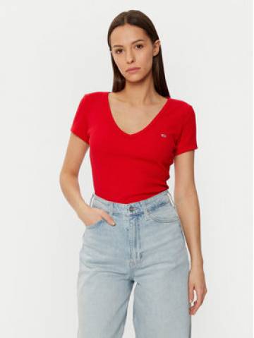 Tommy Jeans Футболка Essential DW0DW17385 Червоний Slim Fit Tommy Jeans Футболка Essential DW0DW17385 Червоний Slim Fit