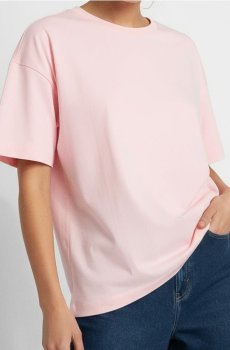 Бавовняна футболка basic - пастельний рожевий