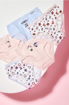 Бавовняні трусики 5 шт. Hello Kitty and Friends - різнобарвний