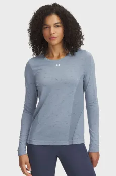 Женский голубой лонгслив Vanish Seamless Loose LS Голубой L Under Armour 1384407-466