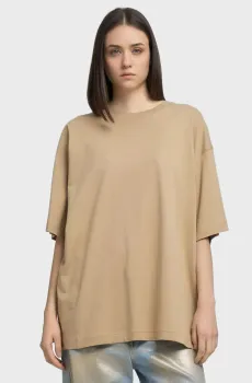 Женская бежевая футболка Бежевый S Replay W3399E.000.22658P